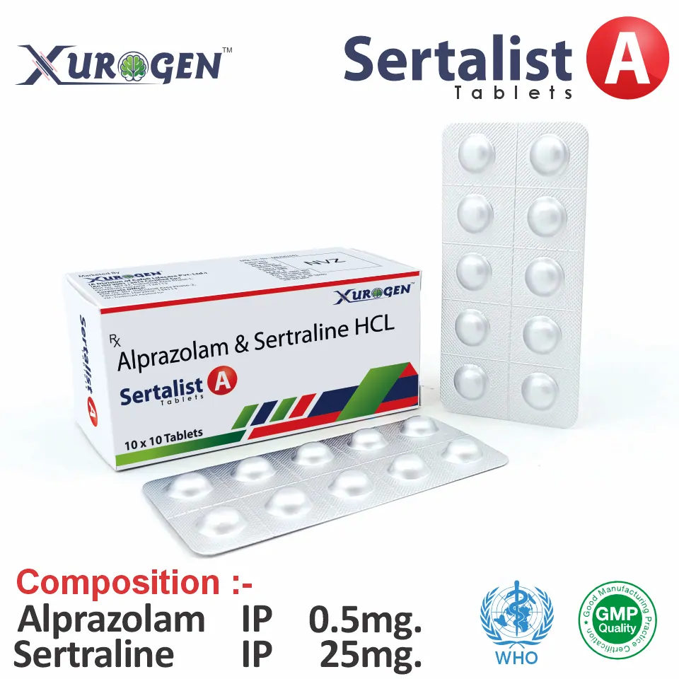 Alprazolam 0.5mg + Sertraline 25mg Tablet PCD Pharma